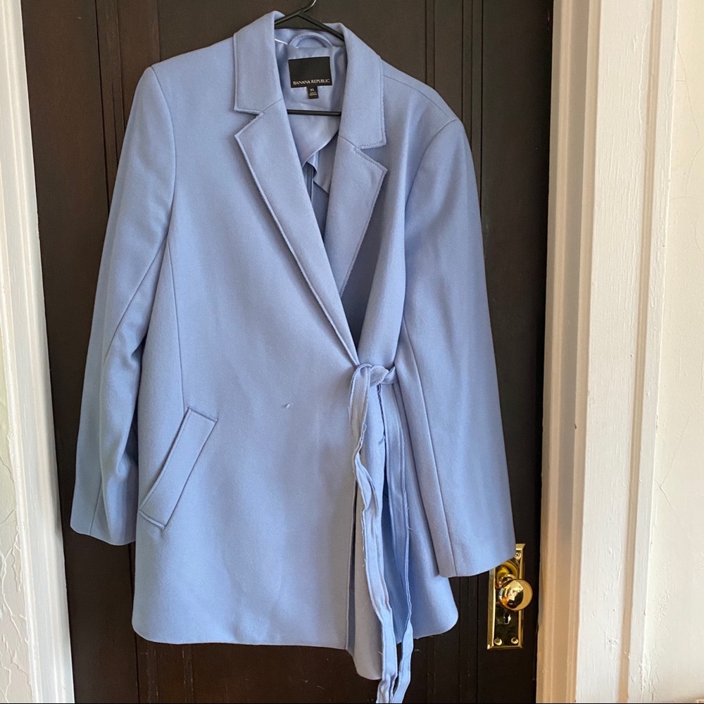 Banana Republic Baby Blue Felt Jacket